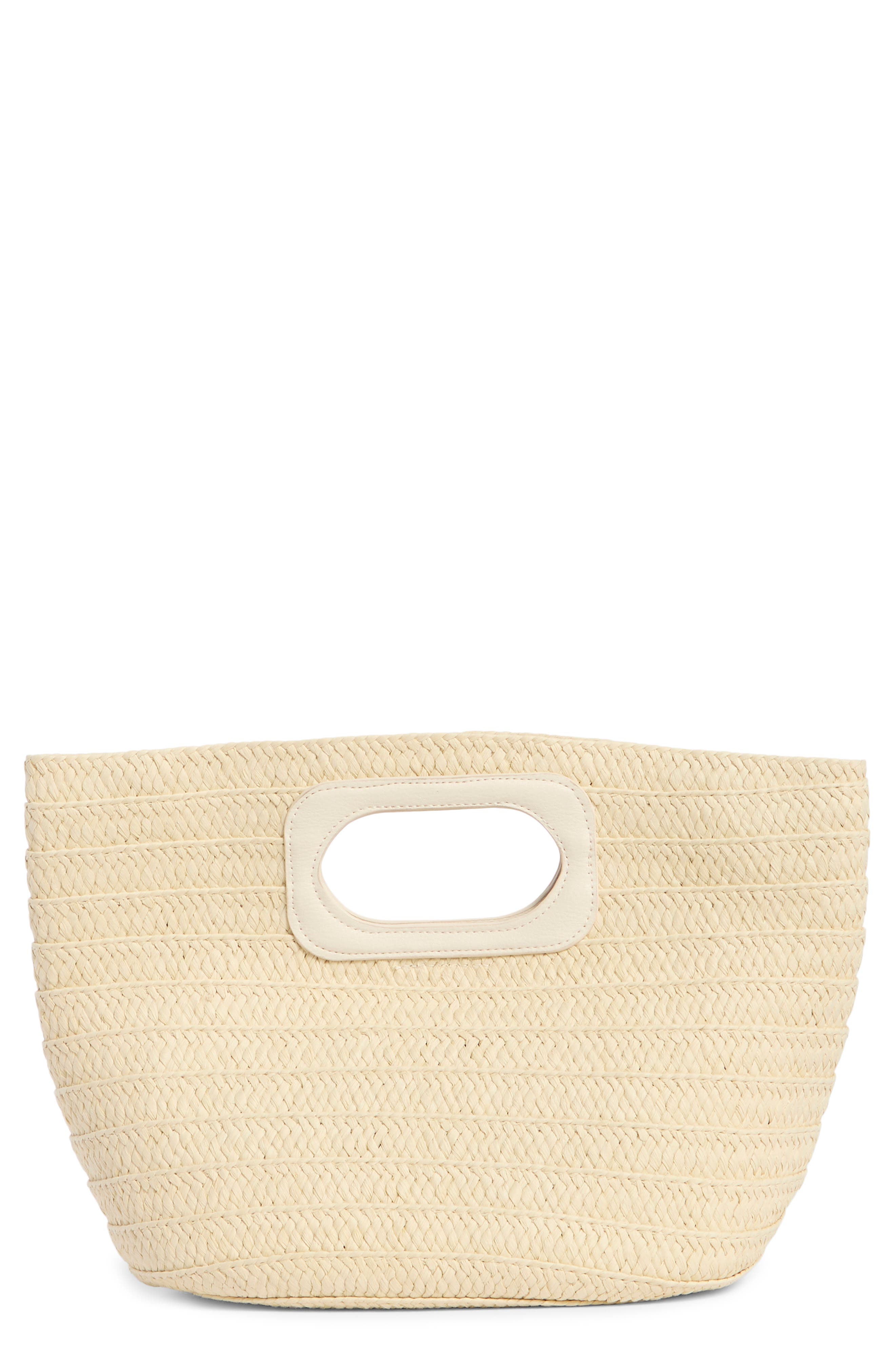 Collection XIIX Raffia Basket Tote Bag, Main, color, Natural