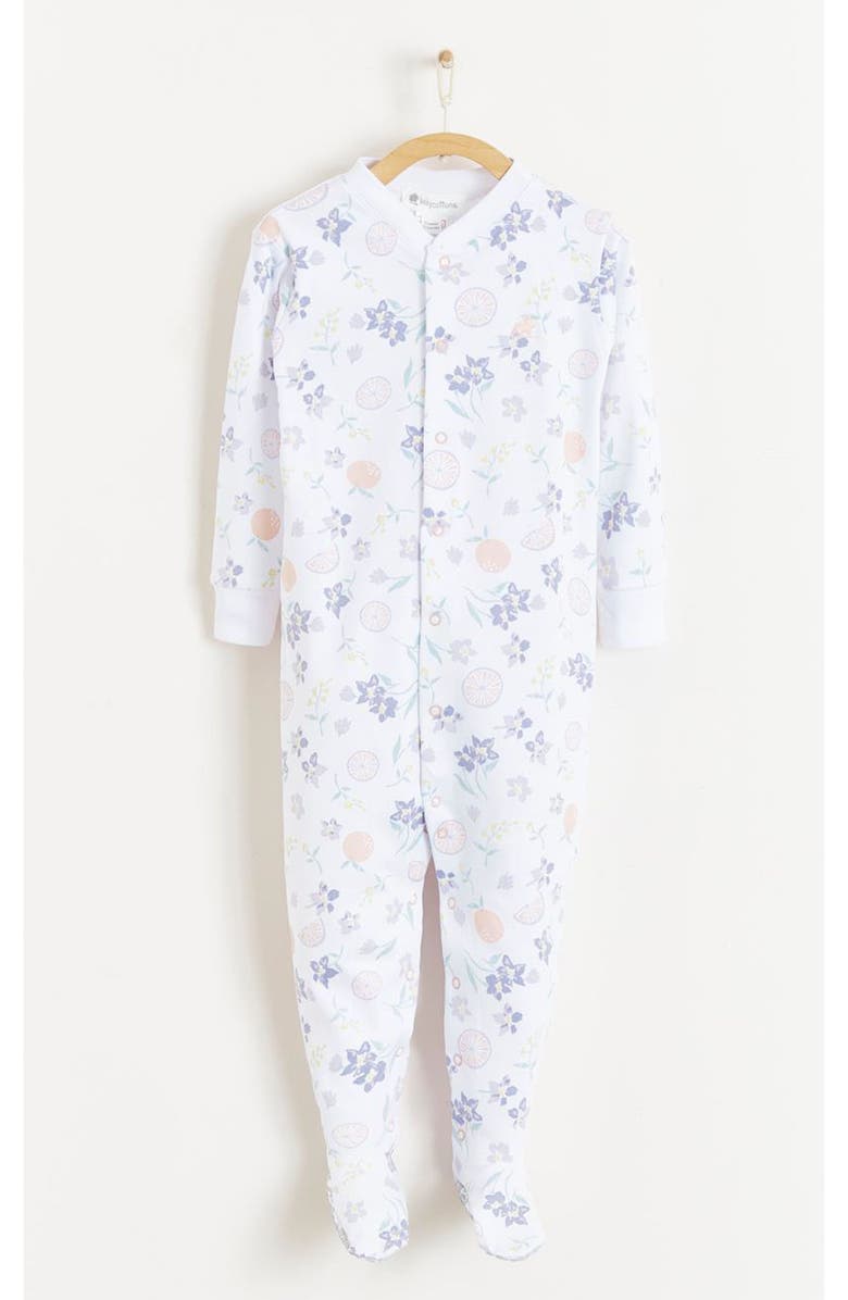 Babycottons Premium Peruvian Pima Cotton Orange Snug Footie Pajamas For Infant, Alternate, color, Multicolor