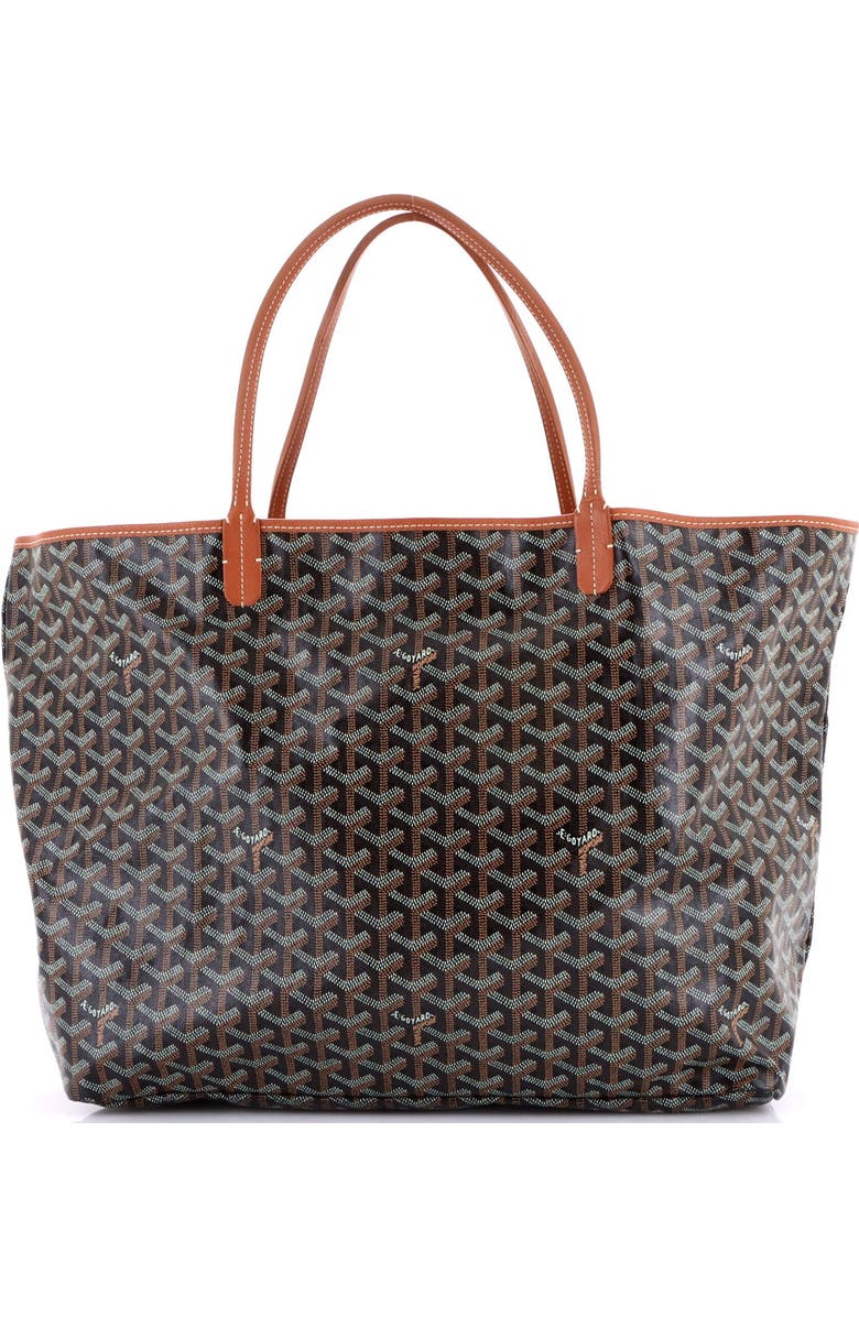 Pre-Owned Goyard Saint Louis Tote Coated Canvas GM, Main, color, Brown