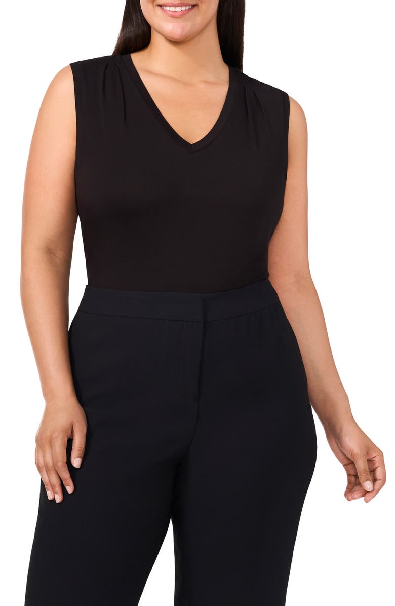 Halogen<sup>®</sup> Pleat Shoulder Sleeveless Top, Main, color, 