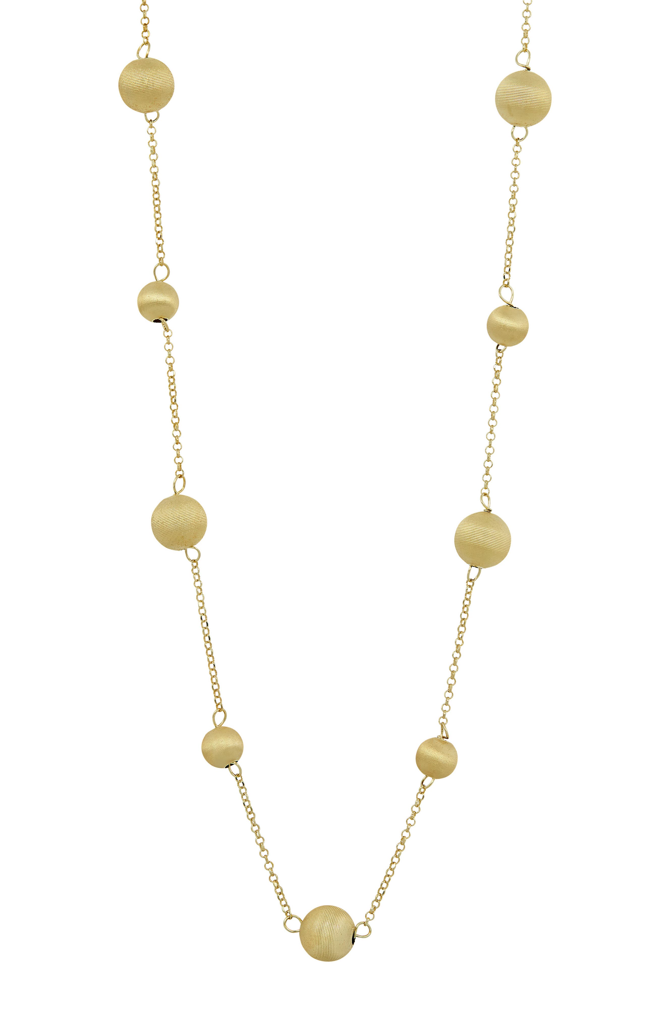 SAVVY CIE JEWELS Satinato Station Necklace