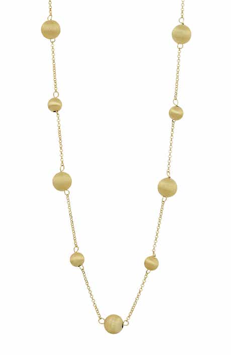 SAVVY CIE JEWELS Satinato Station Necklace
