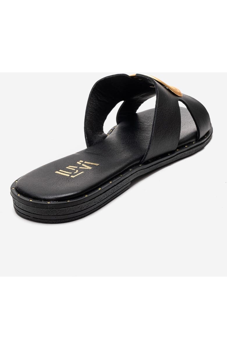 Forever & Always Shoes Nolita Leather Slide Sandal, Alternate, color, Black