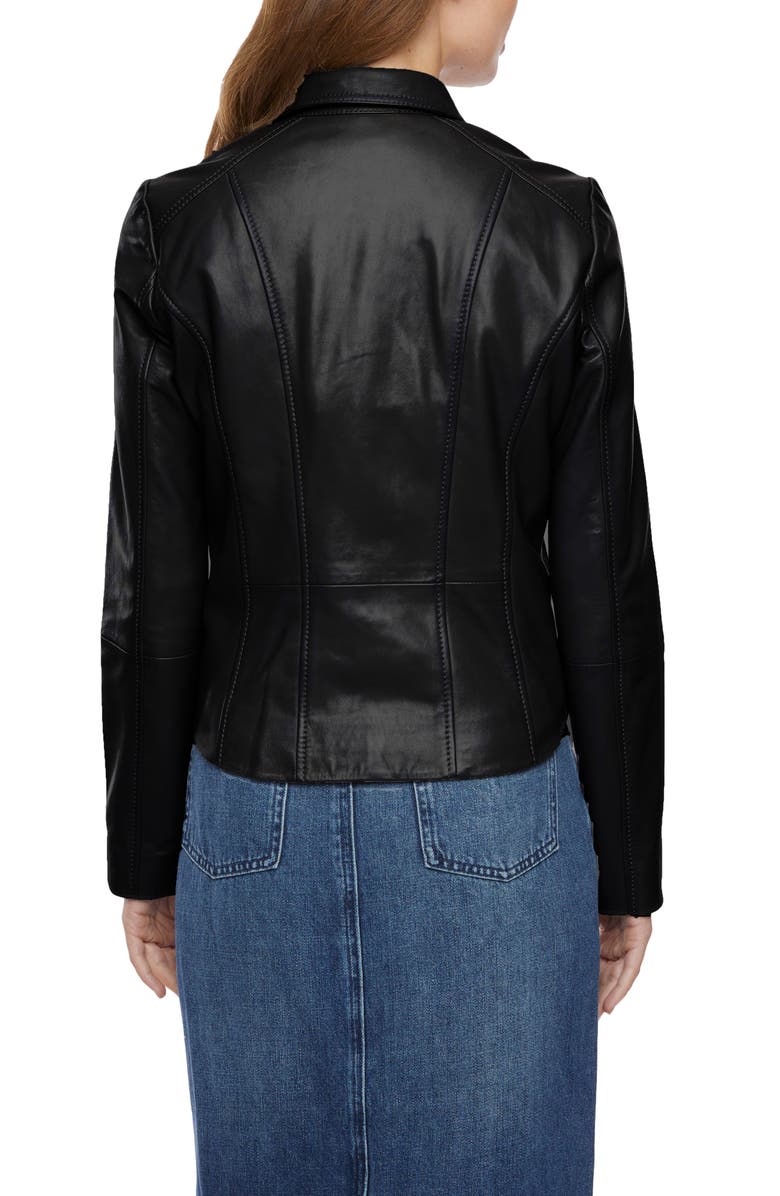 Bernardo Leather Moto Jacket, Alternate, color, 