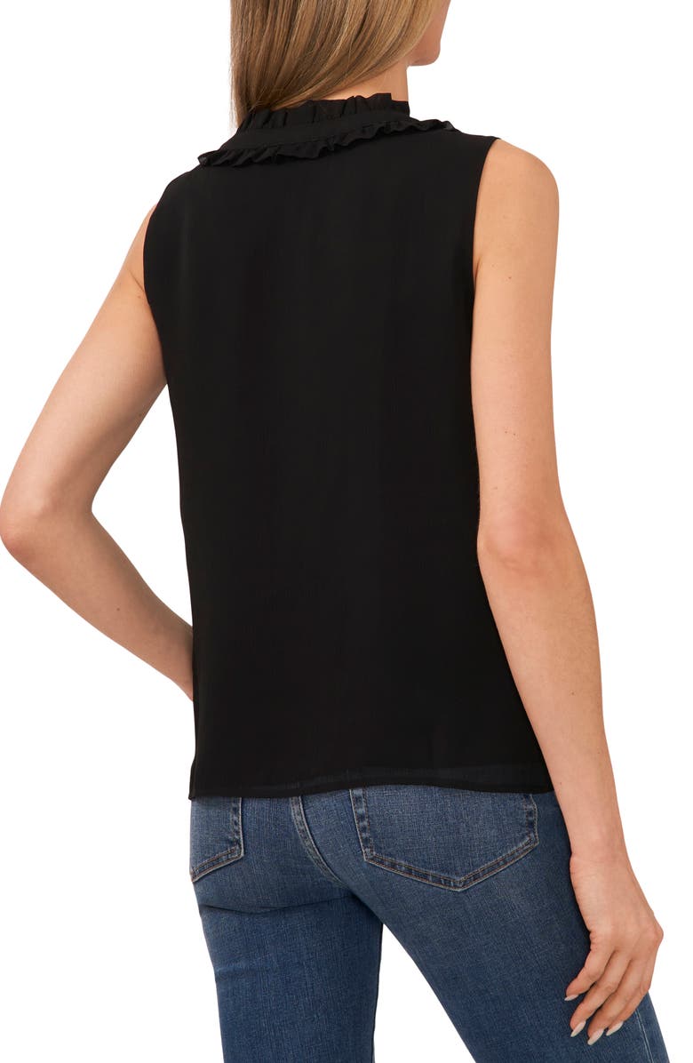 CeCe Ruffle V-Neck Button-Up Blouse, Alternate, color,