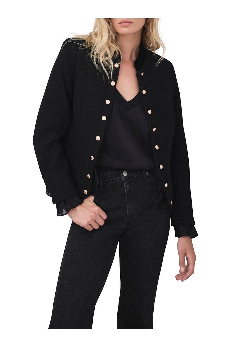 MINT VELVET Military Wool Blend Jacket, Main, color, Black