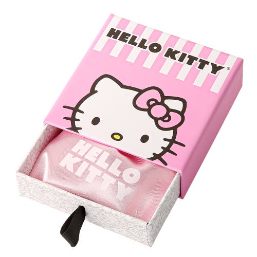 Hello Kitty Pave Charm Hoop Earrings In Gold