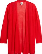 Anne Klein Texture Stitch Sheer Long Cardigan