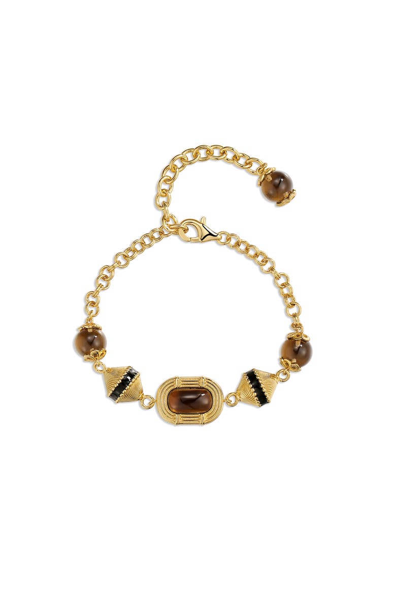 Roman Night Bracelet, Main, color, Brown & Gold