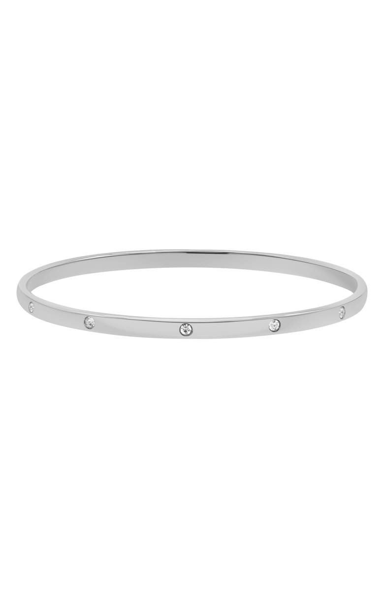 Adornia CZ Bangle Bracelet, Main, color, Silver