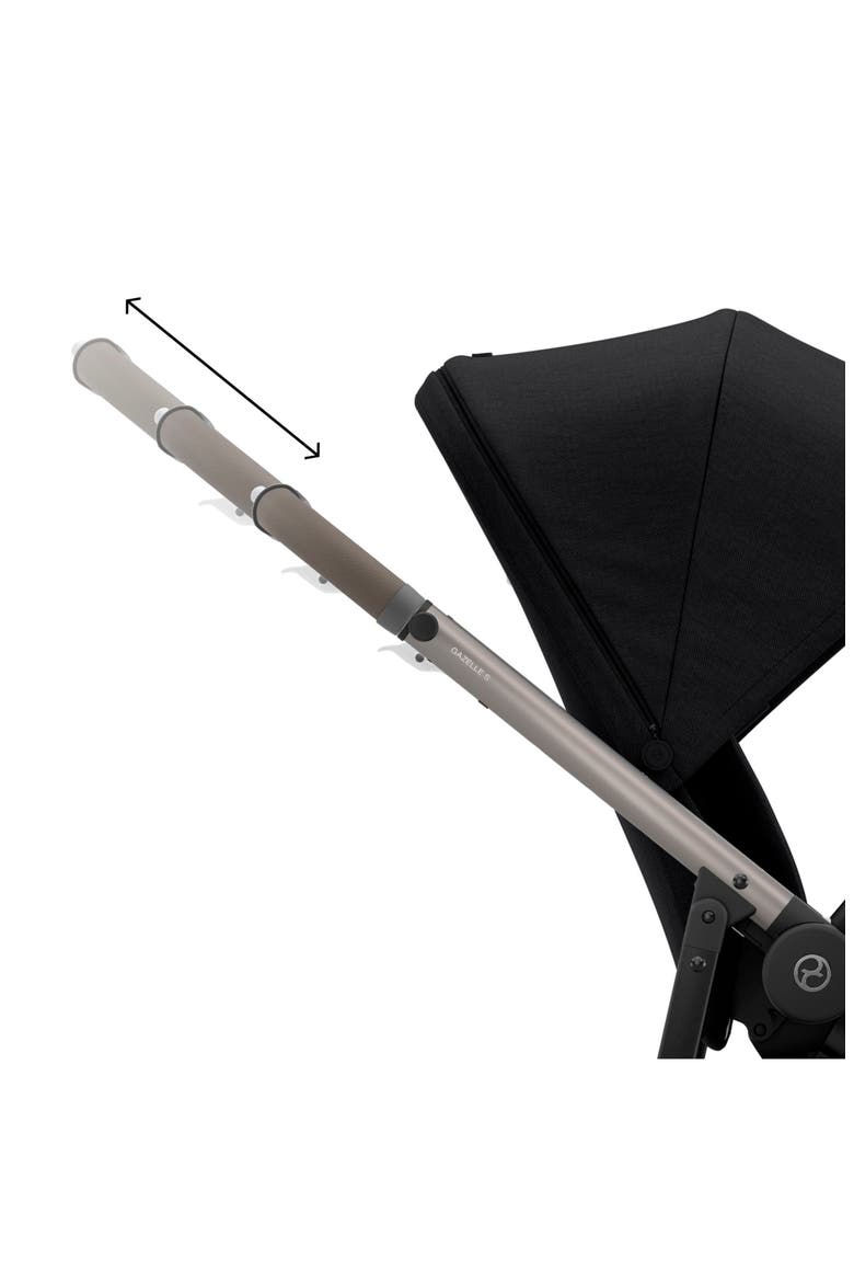 Gazelle S Stroller, Alternate, color, DEEP BLACK