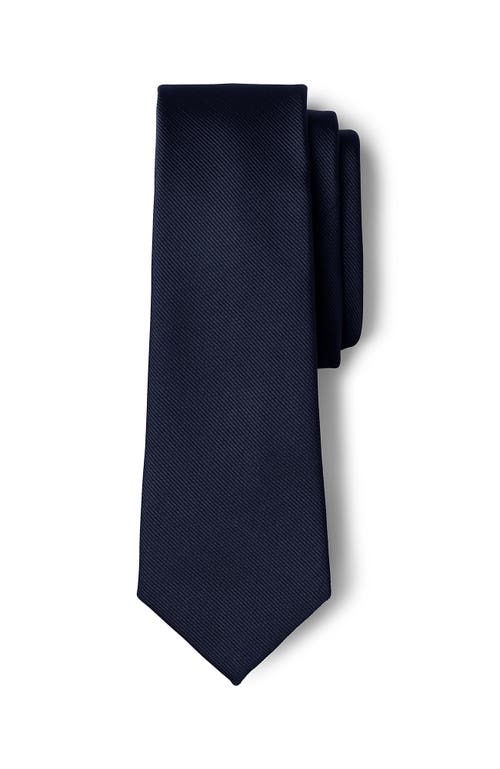 Lands' End School Uniform Kids Stripe Pre Tied Tie In Classic Navy