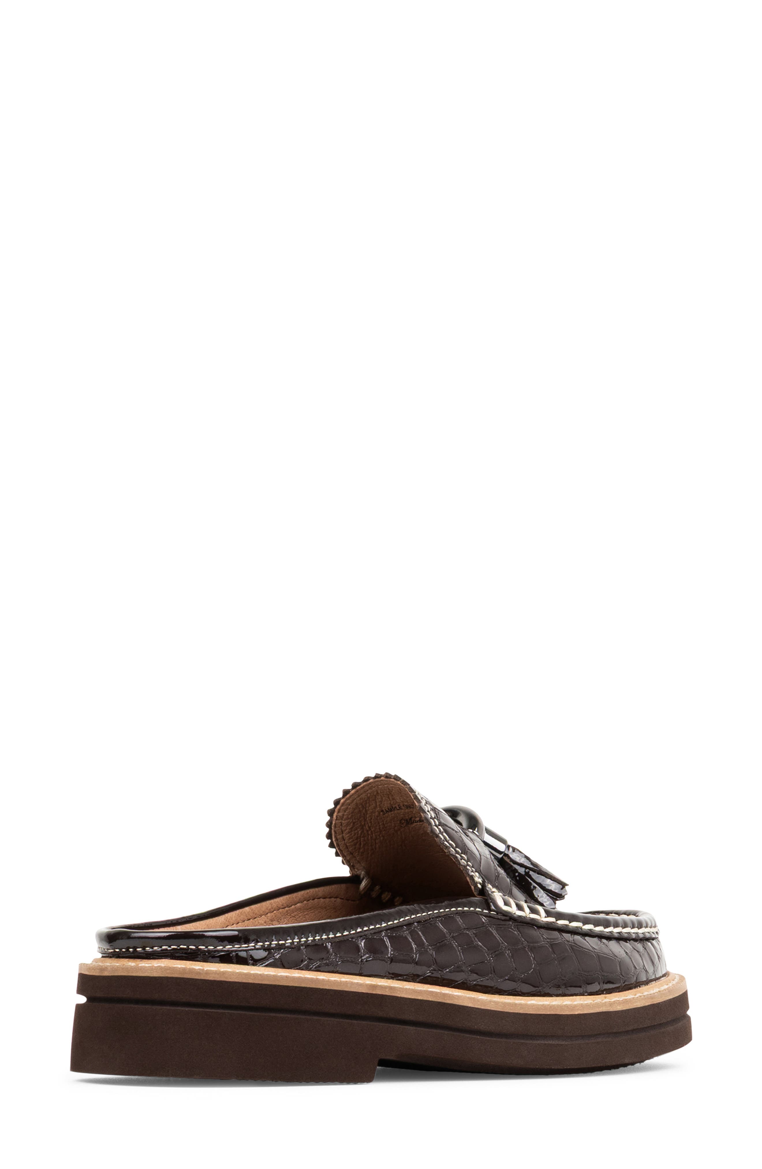 Mule Tassel Loafer, Alternate, color, DARK BROWN