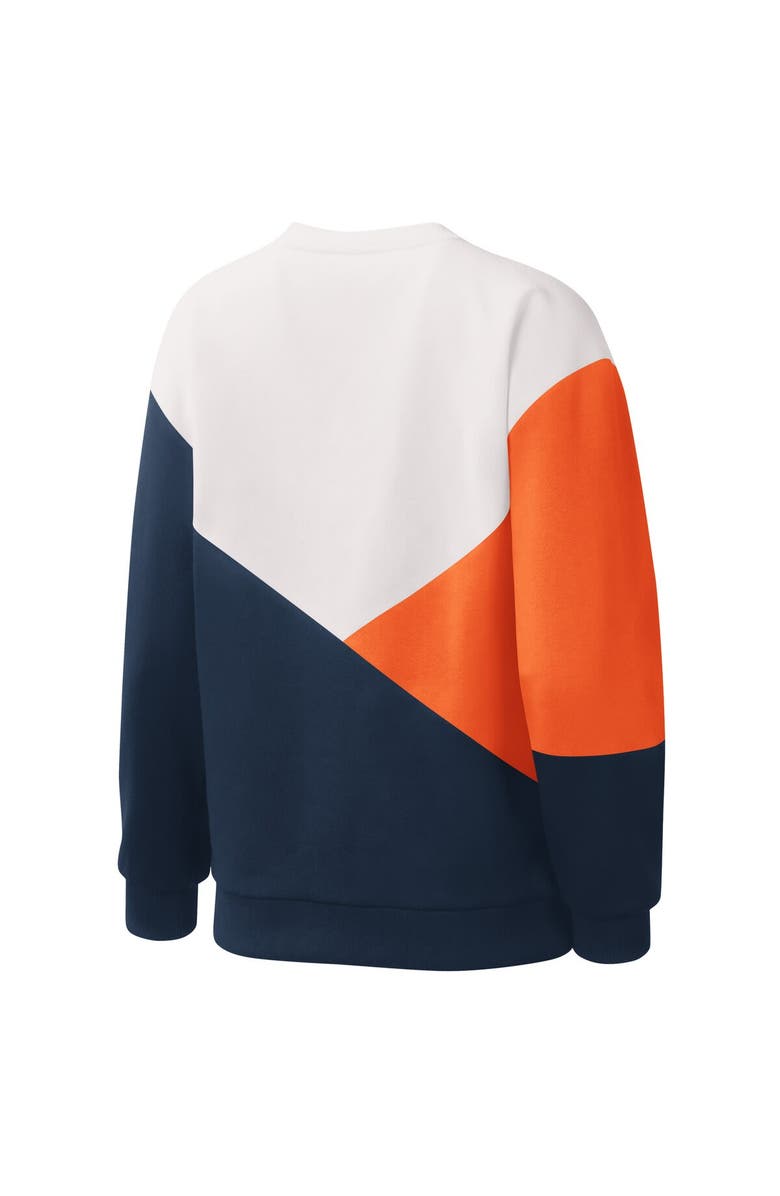 STARTER Women's Starter White/Navy Houston Astros Shutout Pullover Sweatshirt, Alternate, color, 