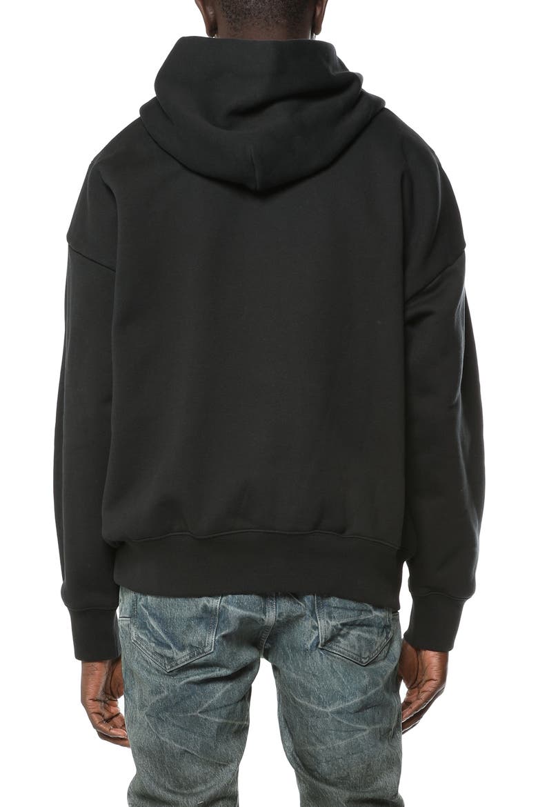 Heavyweight Fleece Zip Hoodie, Alternate, color, BLACK