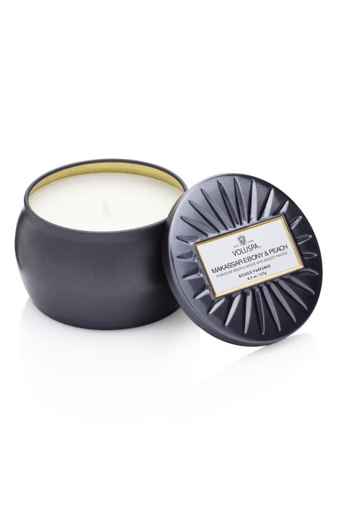 Vermeil - Makassar Ebony & Peach Mini Tin Candle