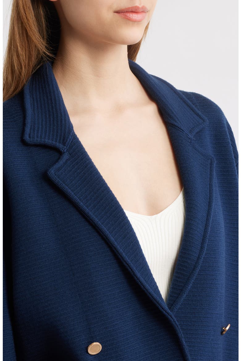 The Cruise Double Breasted Merino Wool Cardigan, Alternate, color, DARK NAVY