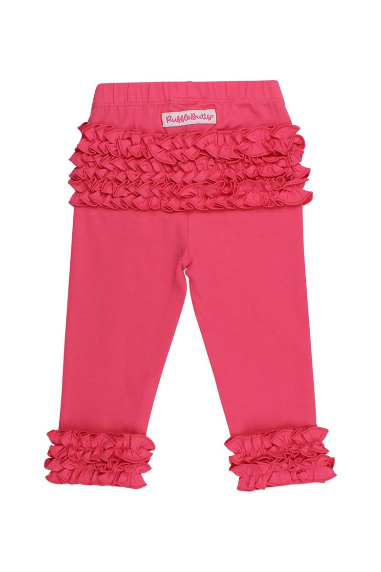Toddler Girls Ruffle Leggings With Signature Rear Ruffles, Main, color, Hot Pink
