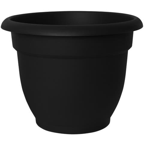 12 Inch Ariana Pot Planter, Black