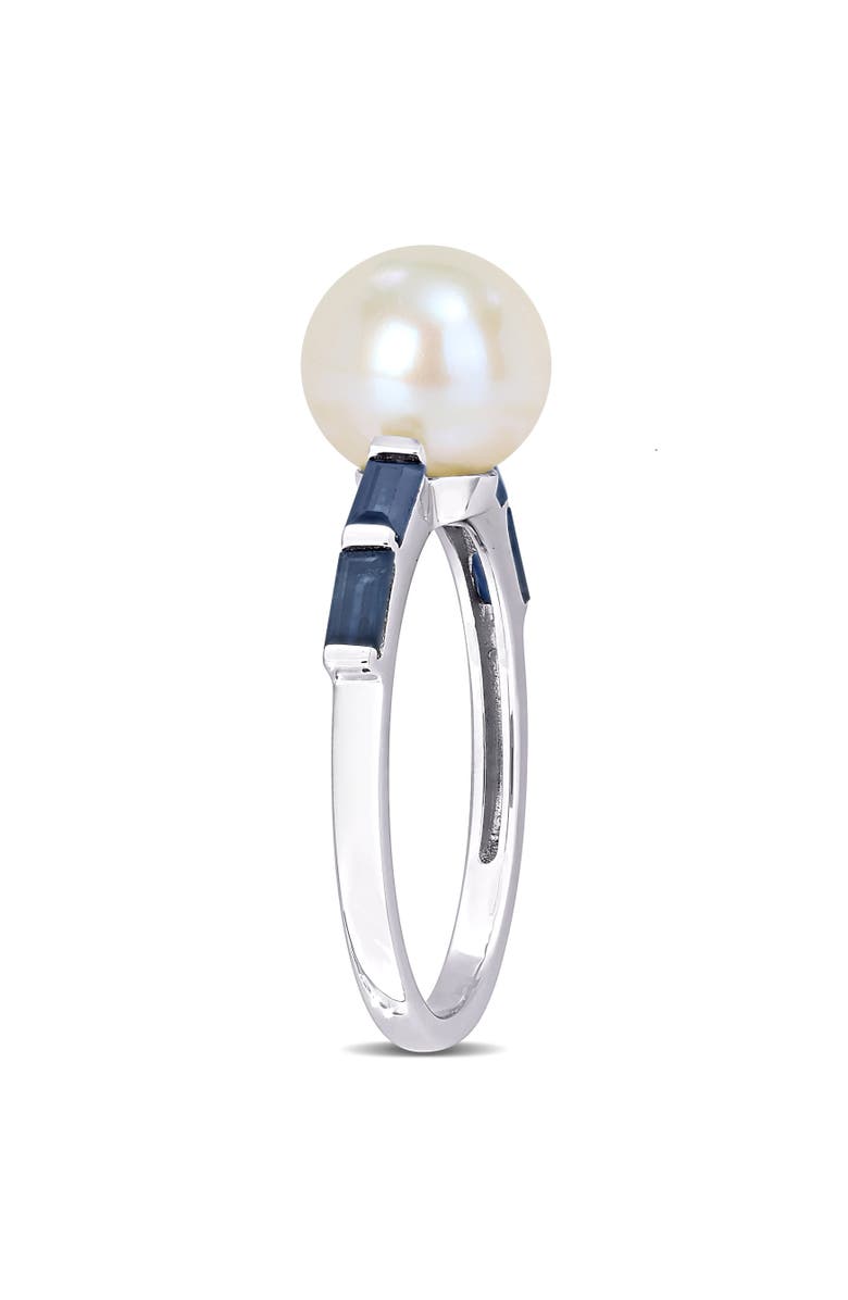 Julianna B. Cultured Pearl & Gemstone Ring 10k, Alternate, color, Sapphire/White Gold