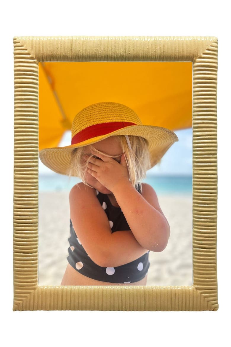 Woven Texture 5 x 7-Inch Picture Frame, Main, color, YELLOW