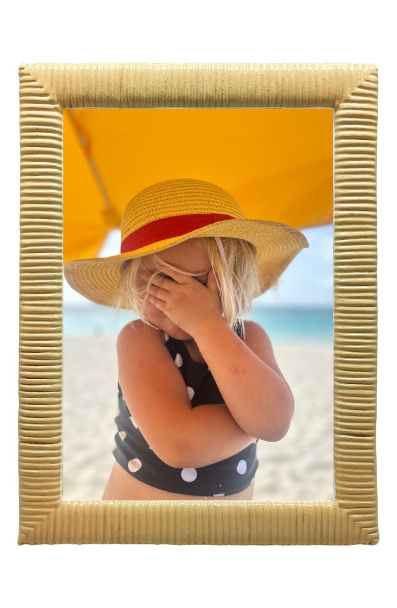 Mariposa Woven Texture 5 x 7-Inch Picture Frame, Main, color, Yellow