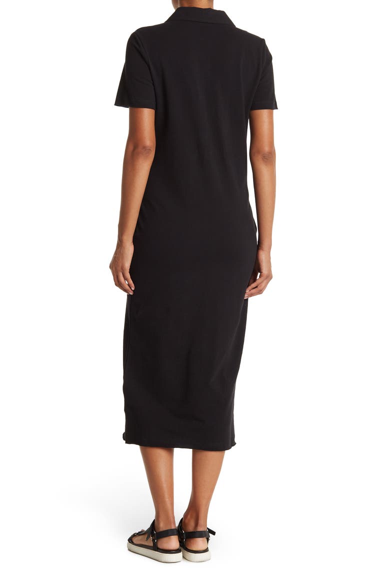 CLOTH BY DESIGN Pique Buttin Up Collar Midi Dress (Women) | Nordstromrack
