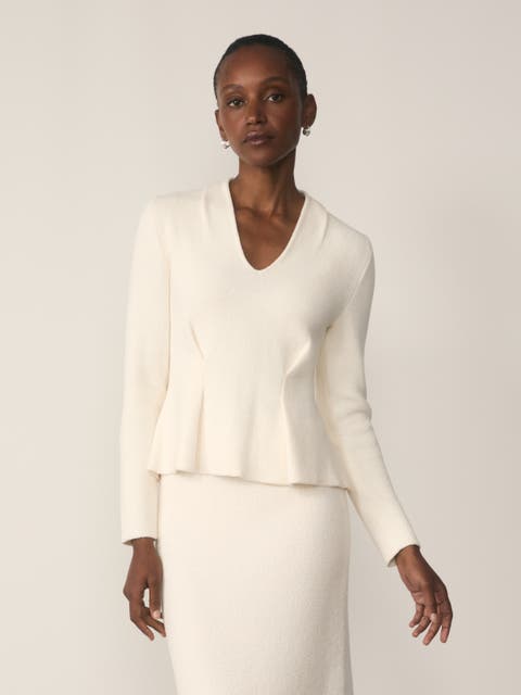 Roveta Cotton Blend Boucle Top