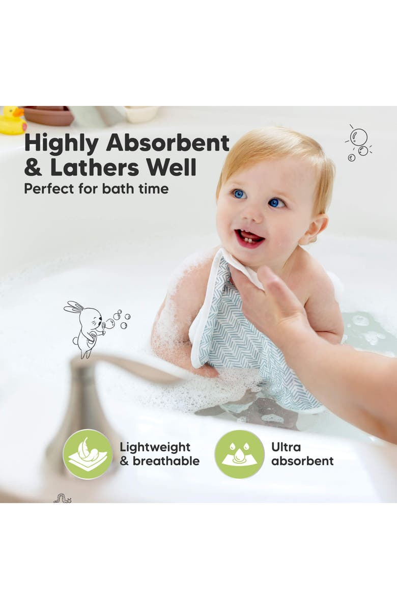 KeaBabies 6-Pack Cami Baby Washcloths, Alternate, color, Nordic