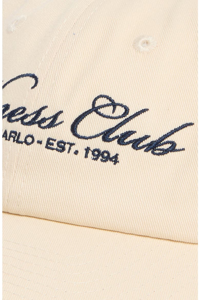 Wellness Club Embroidered Cotton Twill Baseball Cap, Alternate, color, CREAM