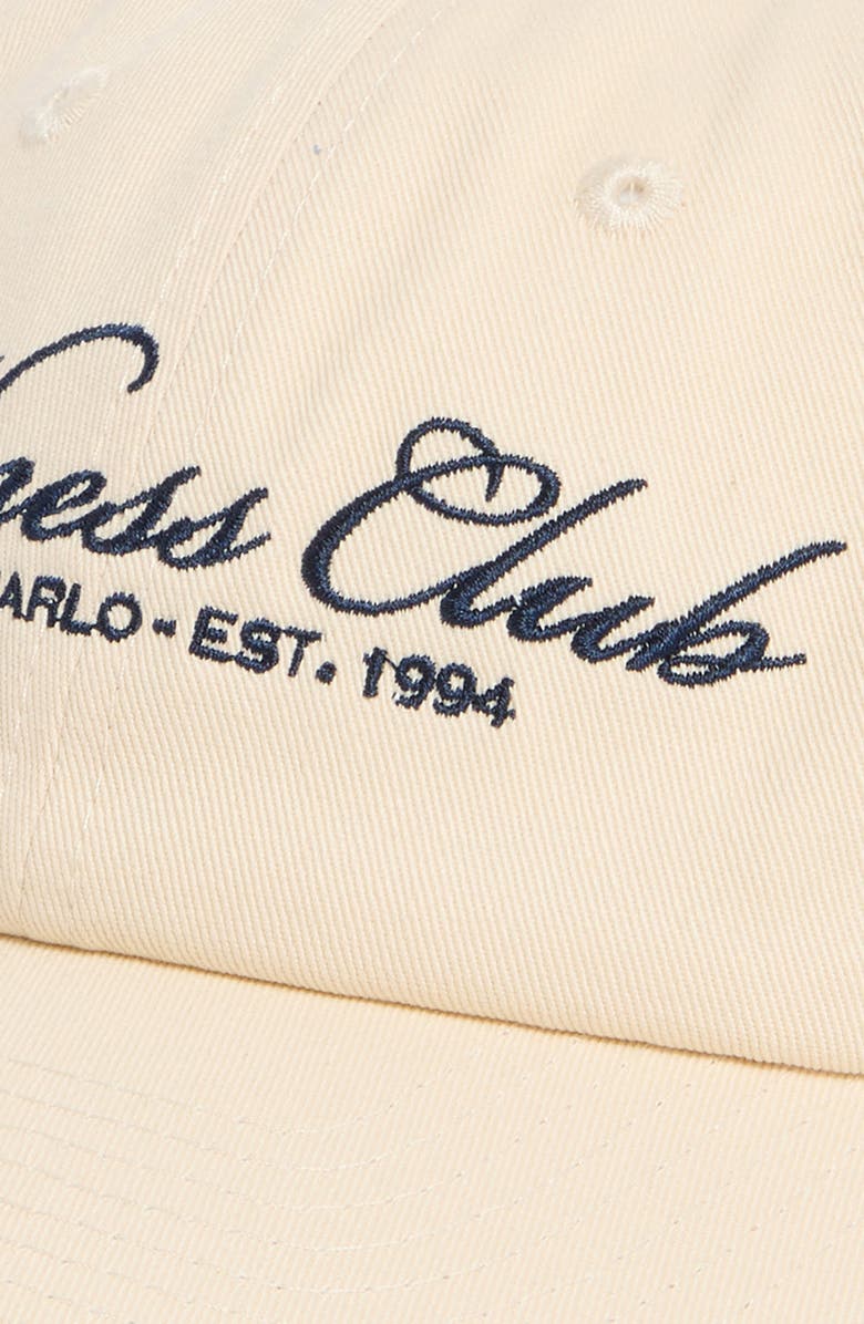 Sporty & Rich Wellness Club Embroidered Cotton Twill Baseball Cap, Alternate, color, 