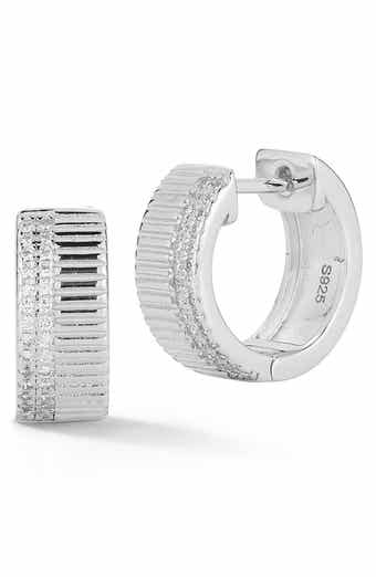 Small Cubic Zirconia Hoop Earrings