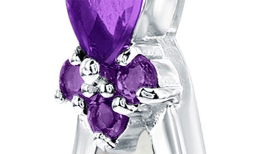 Simona Sterling Silver Amethyst & Mother-of-pearl Drop Earrings In Multi