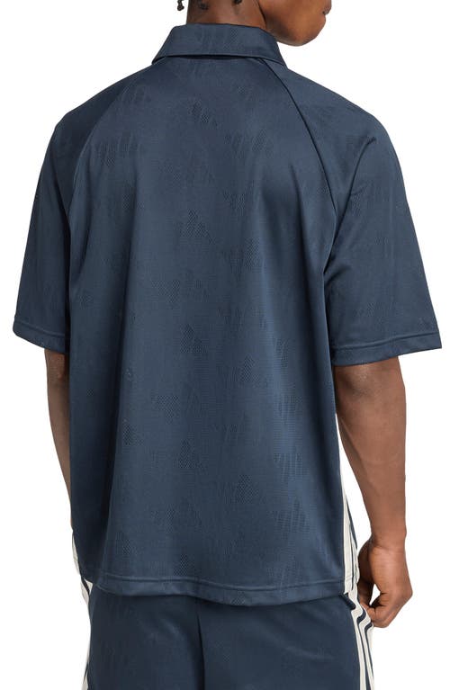 Adidas Originals Adidas Stadium Jacquard Polo In Blue