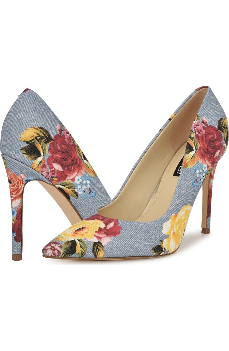 Nine West Fresh Pointed Toe Pump, Alternate, color, Medium Blue 421