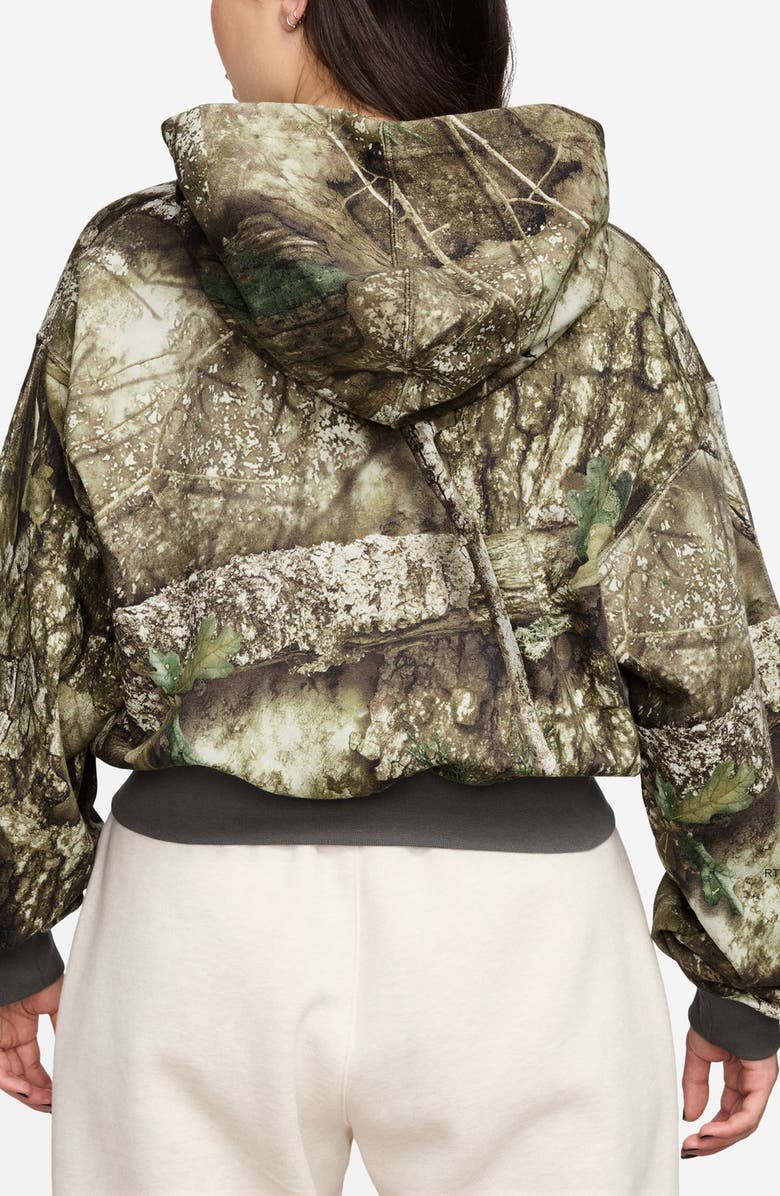 Jordan Realtree<sup>®</sup> Camo Crop Brooklyn Fleece Hoodie, Alternate, color, Sail/ Sail
