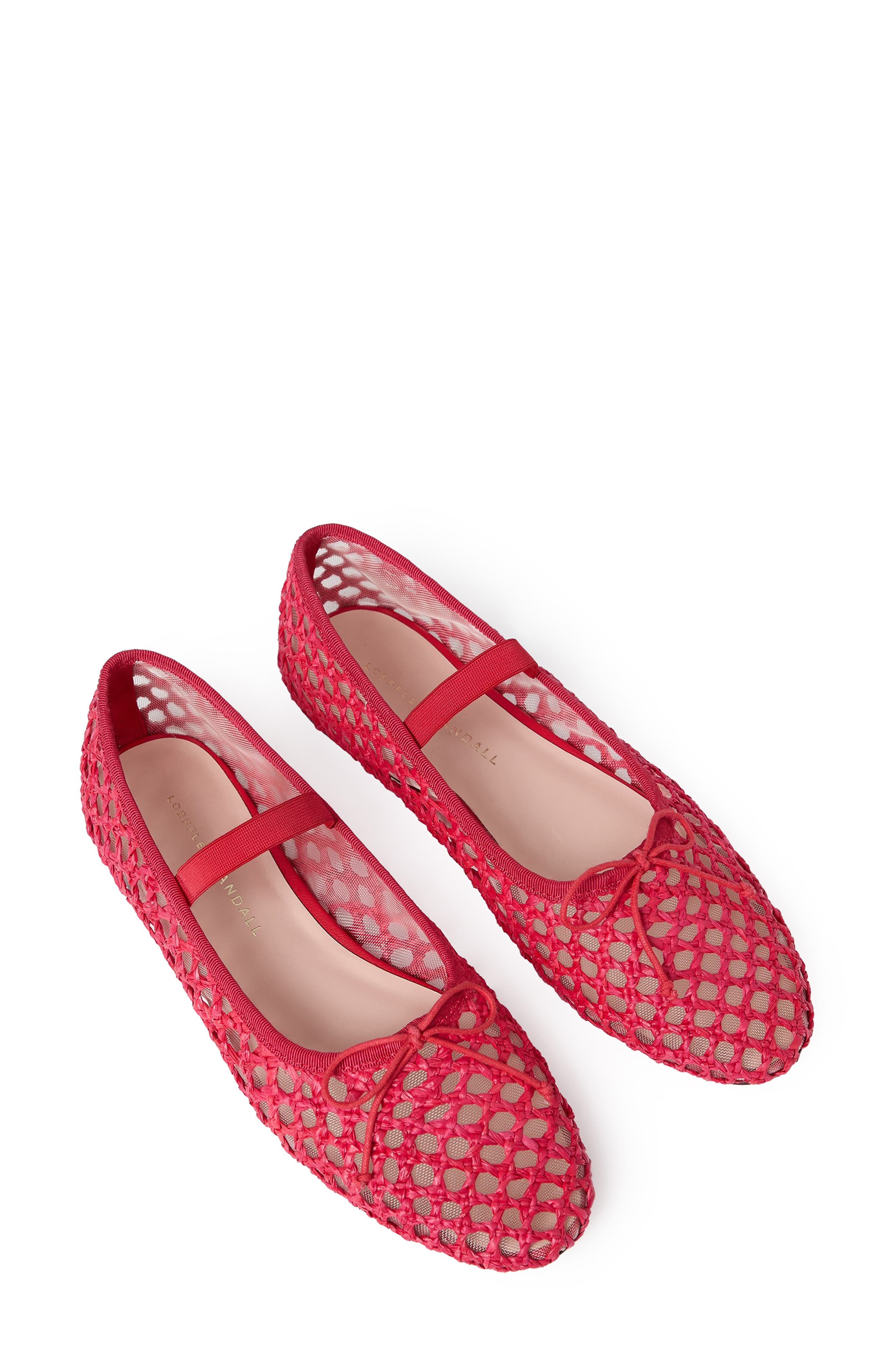 Loeffler Randall Leonie Mary Jane Ballet Flat, Alternate, color, Red