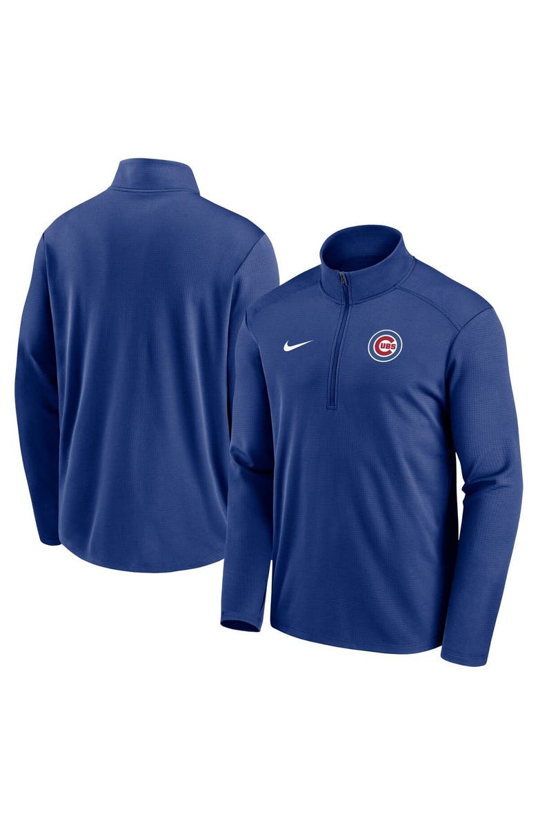 Nike Men's Nike Royal Chicago Cubs Agility Pacer Lightweight Performance Half-Zip Top, Alternate, color, 