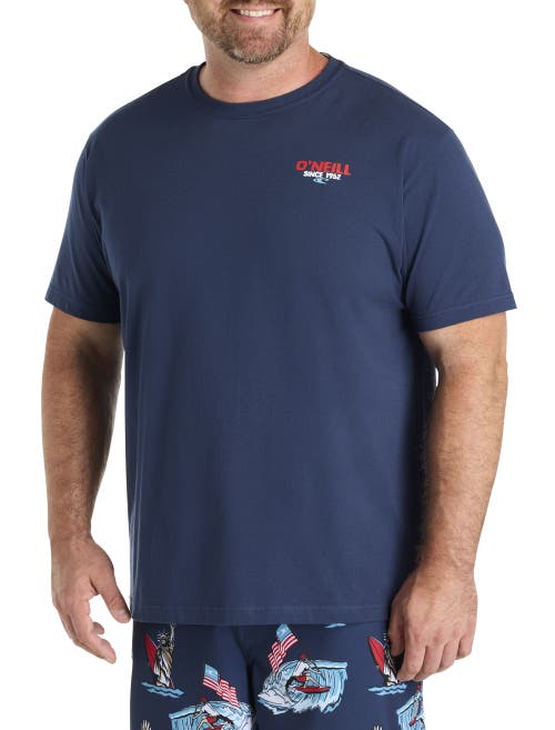 O'neill Big & Tall Eagles Fly Graphic Tee In Blue