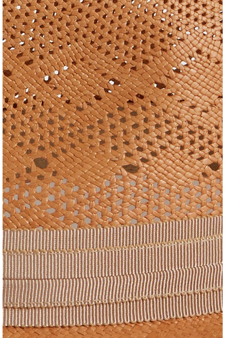 Panama Woven Staw Fedora, Alternate, color, LATTE/ LOTUS