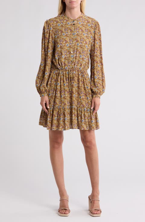 Helen Long Sleeve Floral Minidress