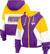 WEAR by Erin Andrews Women's WEAR by Erin Andrews Purple Minnesota Vikings Color Block Full-Zip Windbreaker Jacket