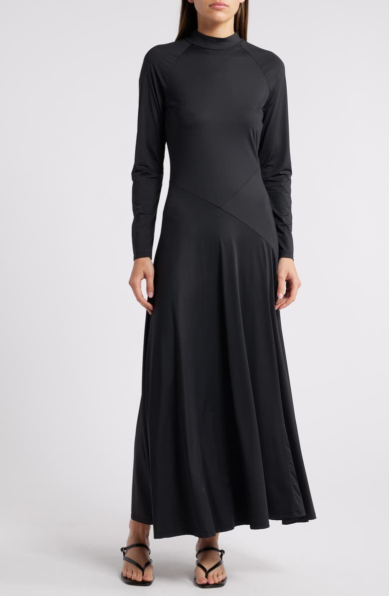 Du Paradis Evie Long Sleeve Stretch Maxi Dress, Main, color,
