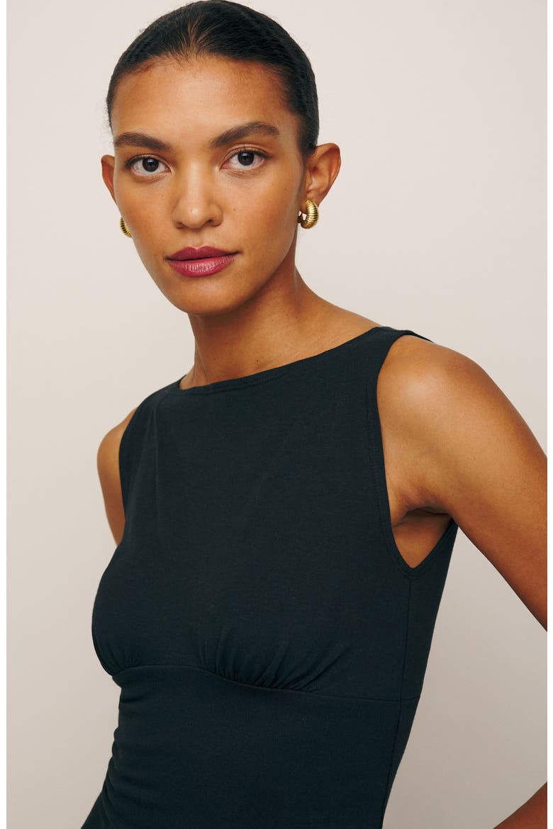 Mayve Sleeveless Knit Skater Minidress, Alternate, color, BLACK