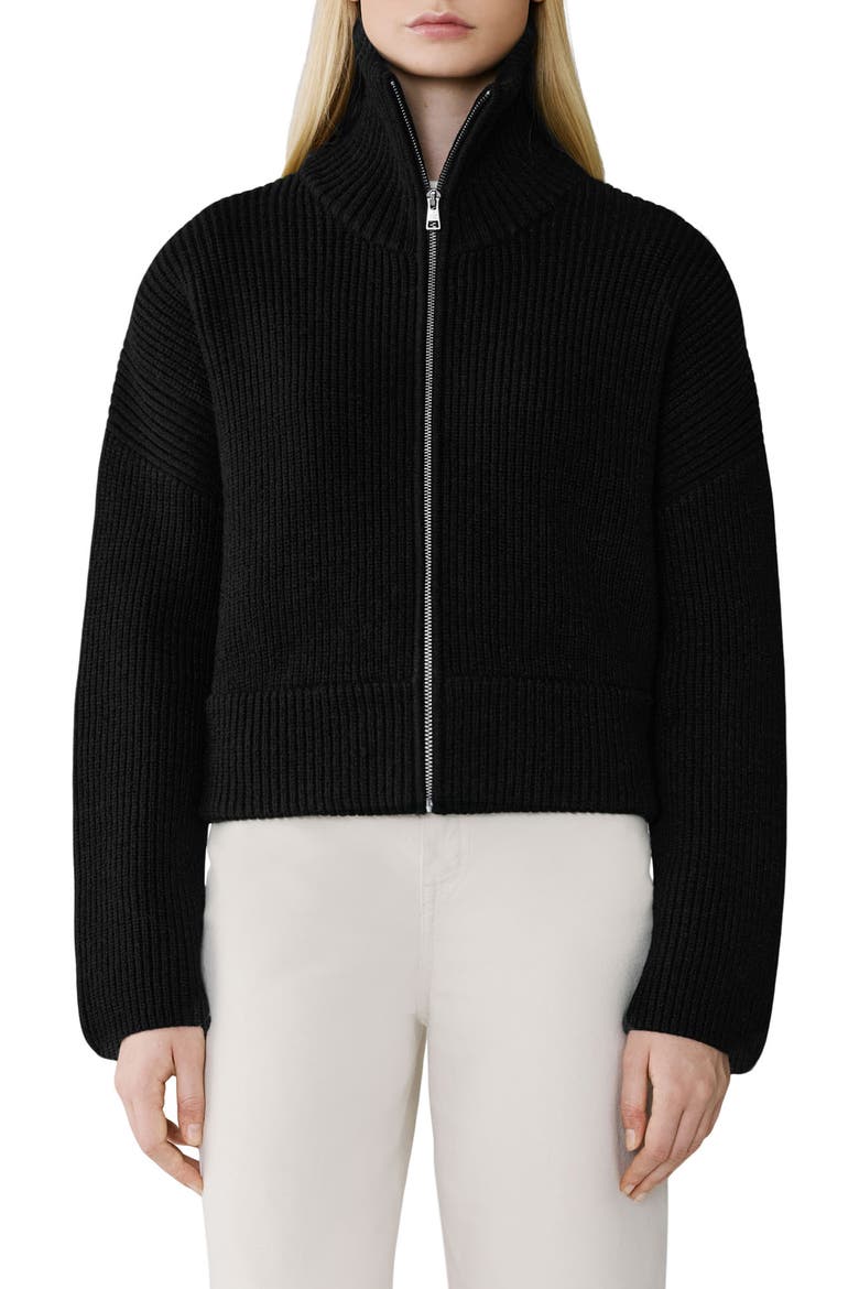 Noelle Rib Cardigan, Main, color, BLACK