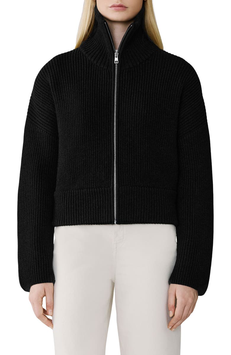 Soia & Kyo Noelle Rib Cardigan, Main, color, Black