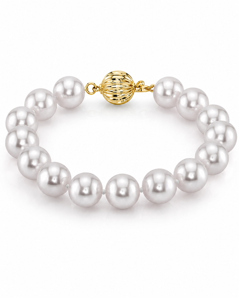 9.5-10mm Akoya White Pearl Bracelet