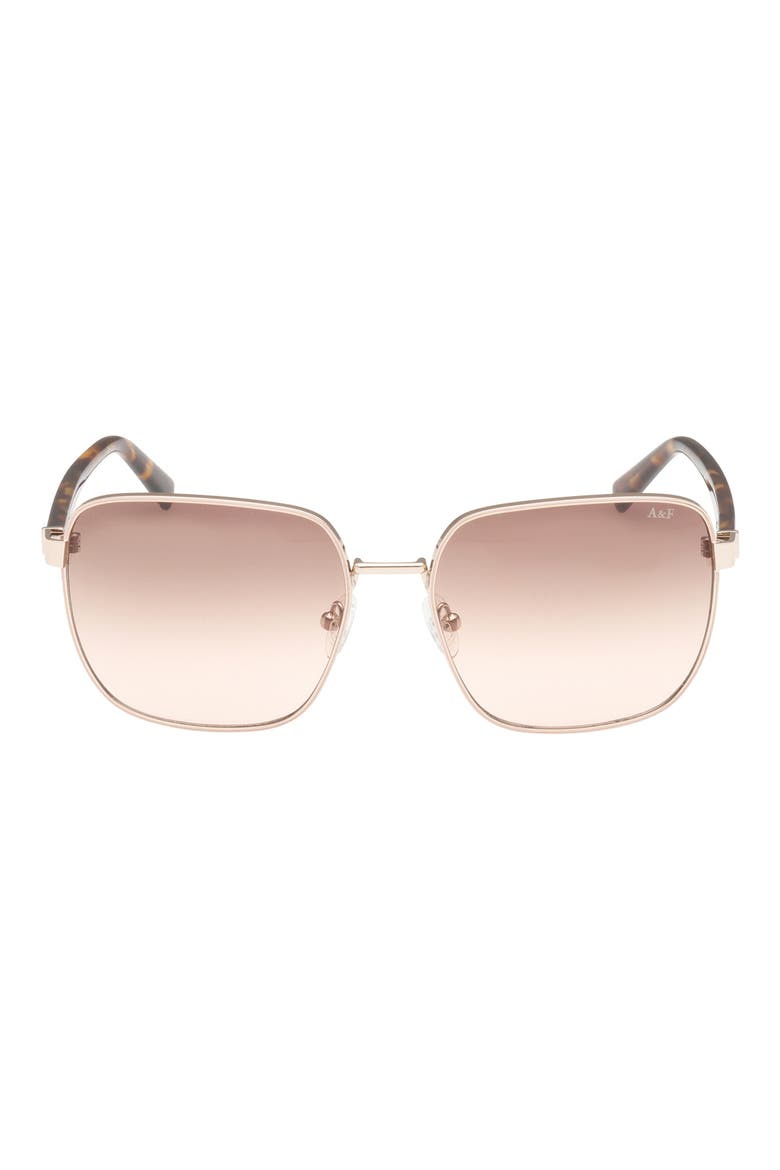 58mm Square Sunglasses, Main, color, GOLD / BROWN BEIGE GRADIENT