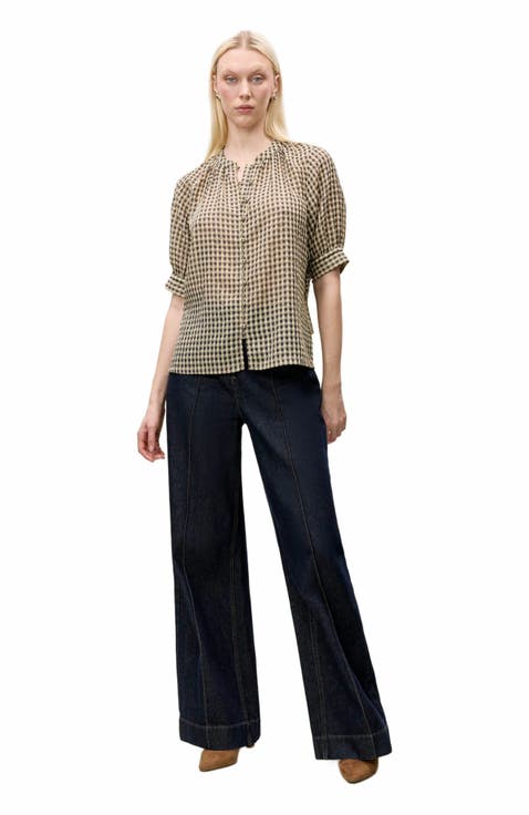 Aster Gingham Blouse