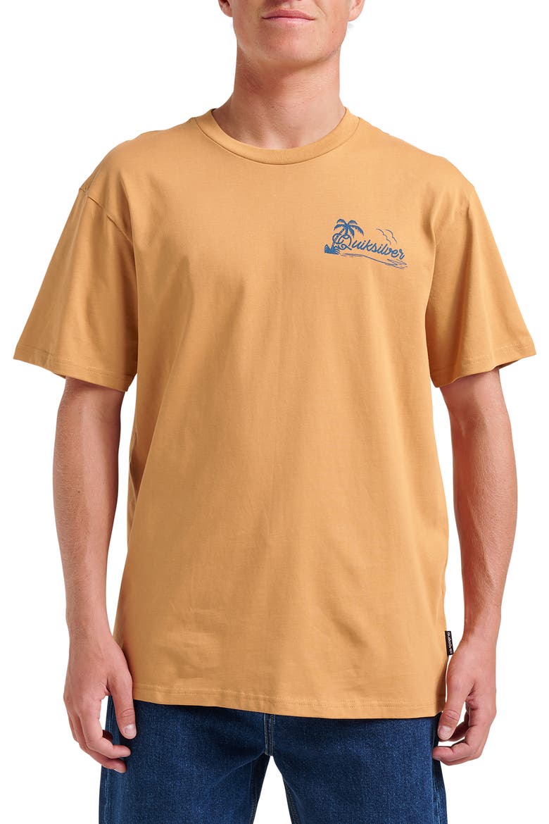Island Vibin' Graphic T-Shirt, Main, color, ALMOND